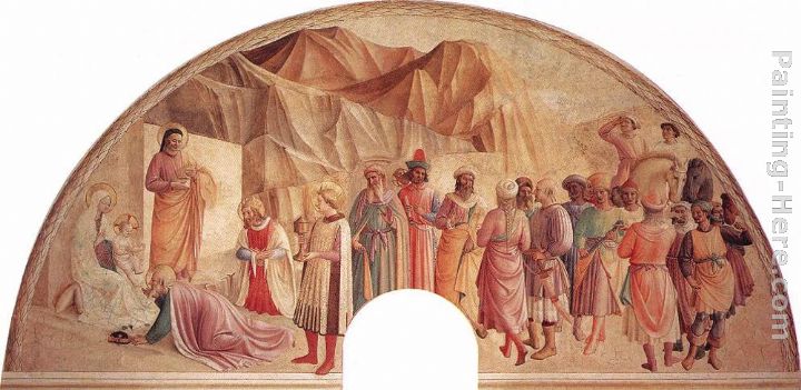 Adoration of the Magi painting - Benozzo di Lese di Sandro Gozzoli Adoration of the Magi art painting